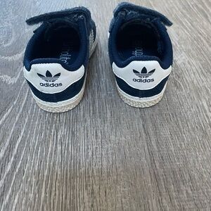 Adidas Navy and White Sneakers